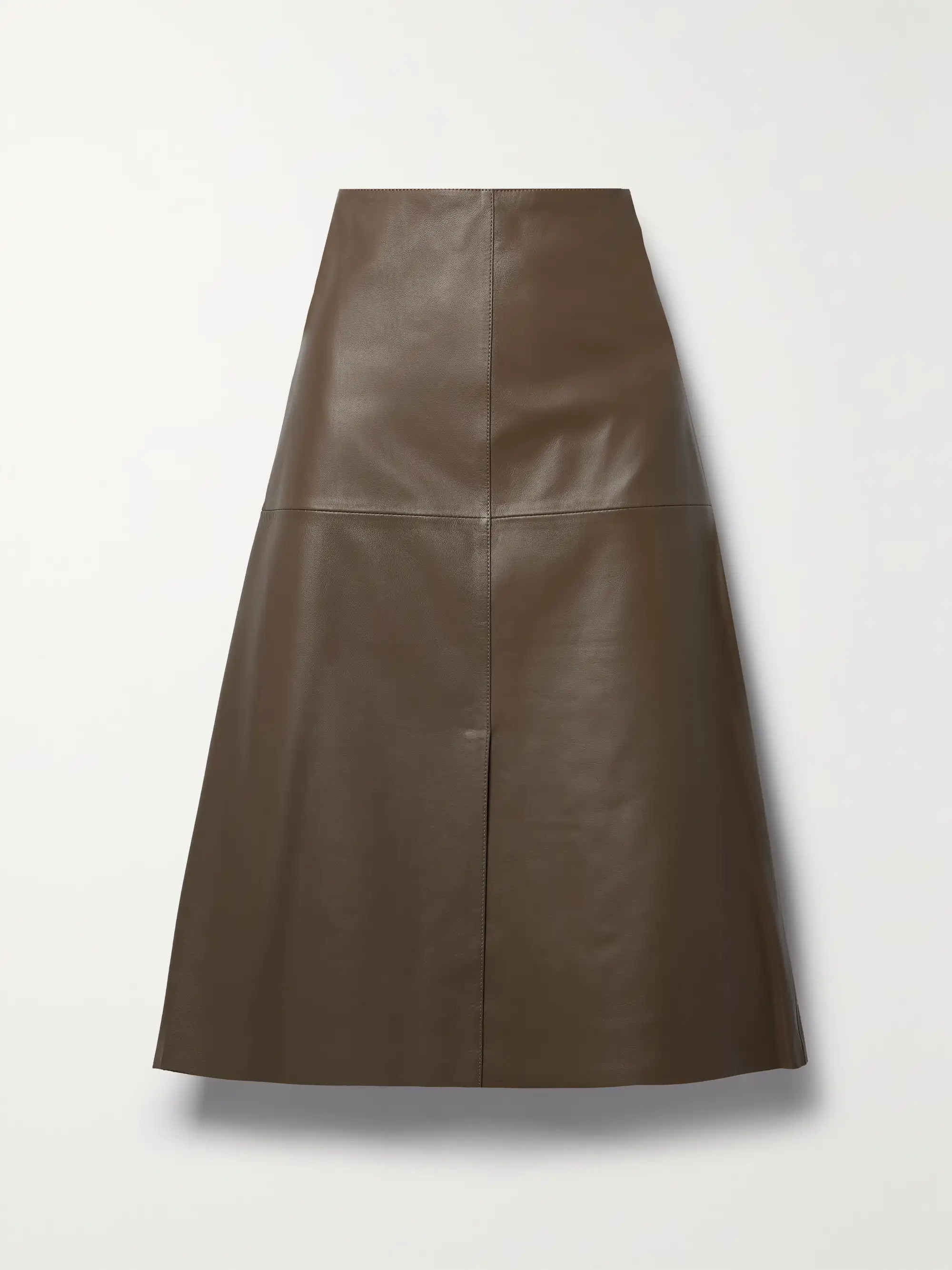 Sidena paneled leather midi skirt | NET-A-PORTER (US)