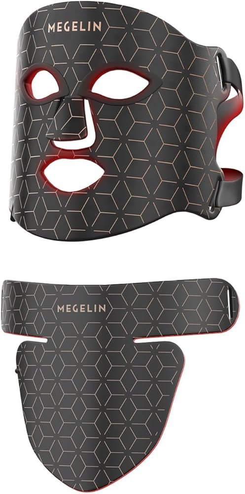 MEGELIN Led Red Light Therapy Face & Neck Mask, 7 Colors Led Light Therapy Facial Mask, Infrared ... | Amazon (US)
