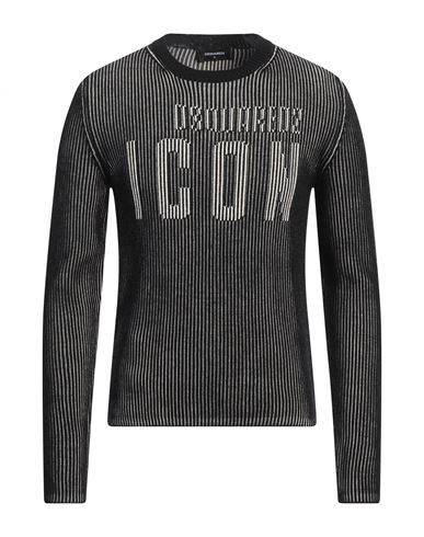 Dsquared2 Man Sweater Black Size M Wool, Cotton | YOOX (US)