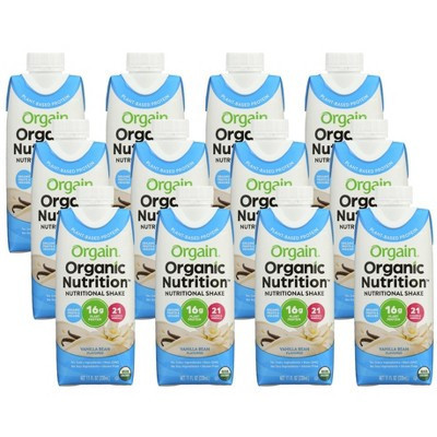 Orgain Organic Vanilla Bean Nutritional Shake - Case of 12/11 oz | Target
