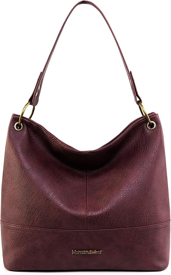 Montana West Hobo Bag for Ladies Shoulder Handbags with Back Pocket | Amazon (US)