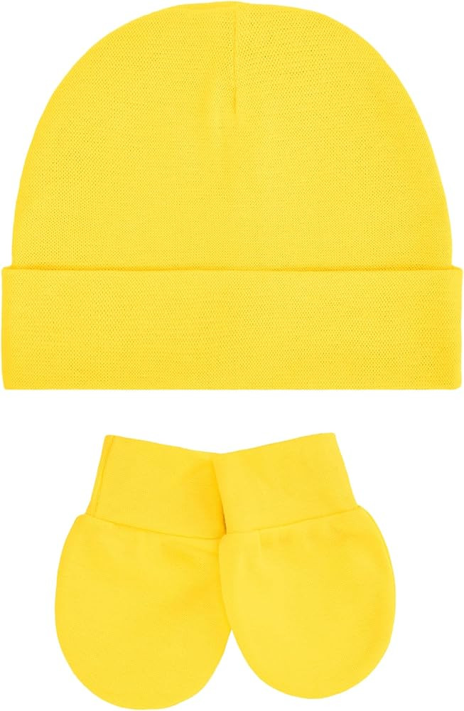 Zando Baby Hats Cotton Newborn Baby Beanie Hat and Mitten Set for Baby Boys Girls Hats 0-6 Months... | Amazon (US)