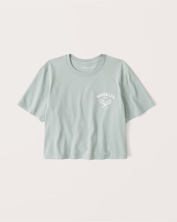 Cropped Relaxed Graphic Tee | Abercrombie & Fitch (US)