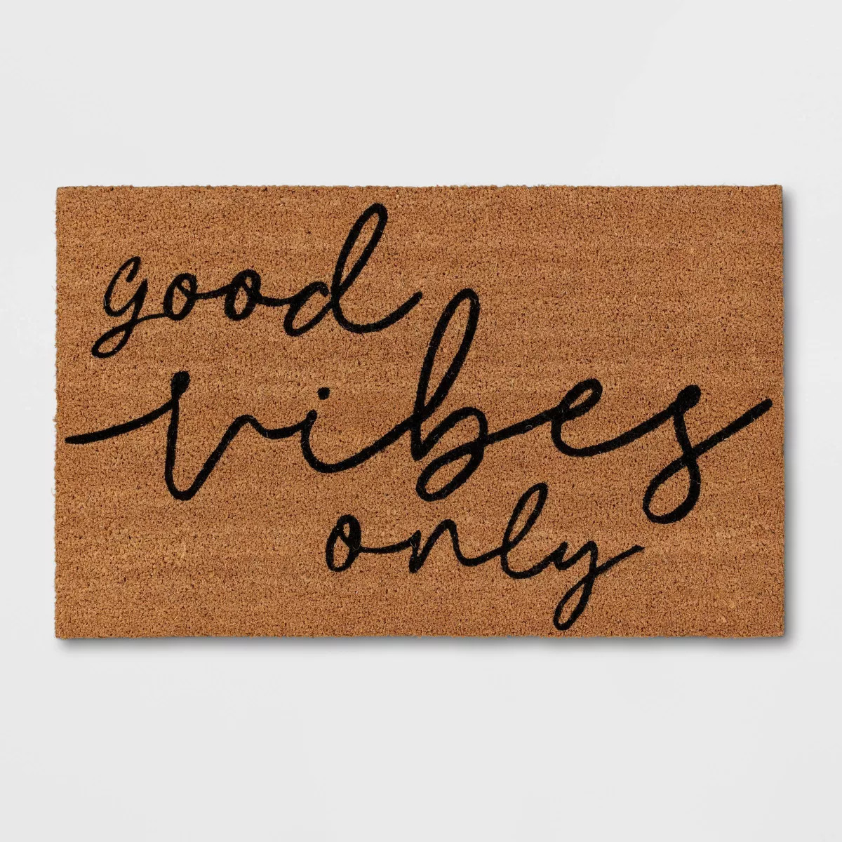 1'6"x2'6" Good Vibes Only Doormat Natural/Black - Room Essentials™ | Target