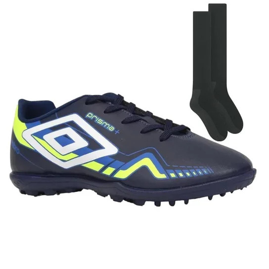 Kit Chuteira Society Umbro Prisma Infantil + Meião - Marinho+Branco | Netshoes (BR)
