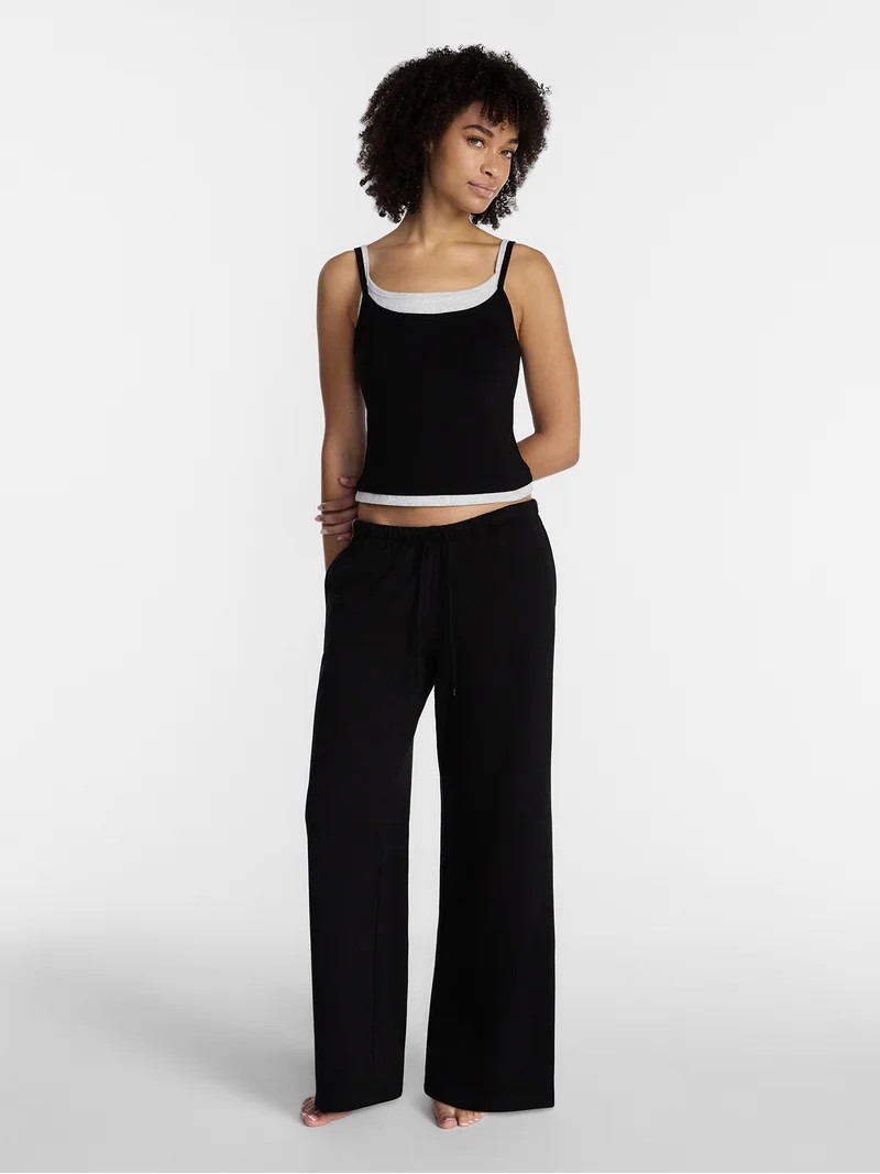 No Boundaries Sleepwear Double Cami, Women\u2019s and Women\u2019s Plus XXS-3X | Walmart (US)