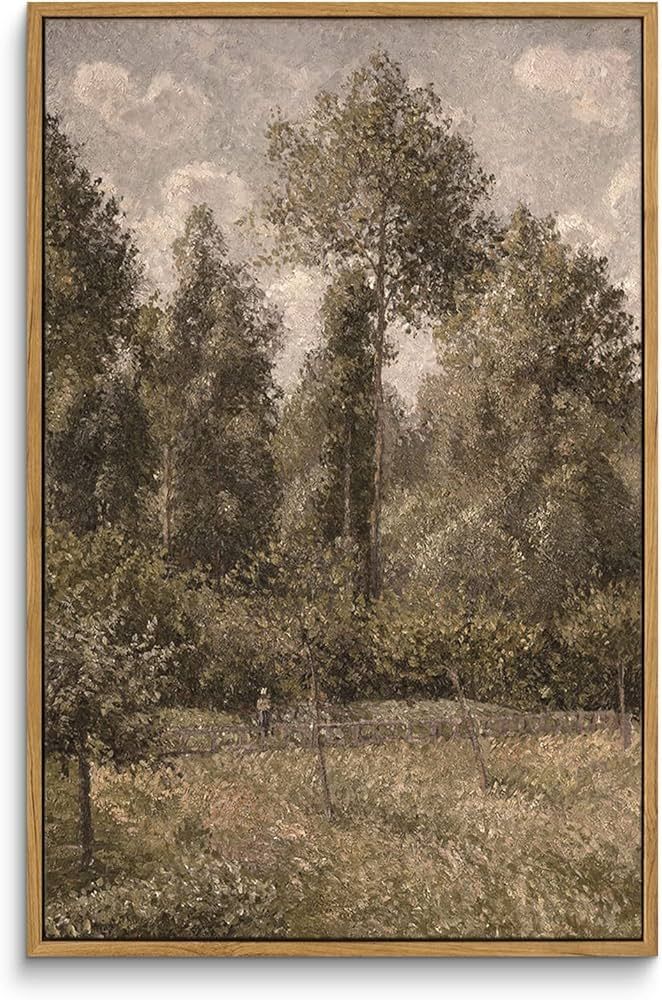 InSimSea Framed Canvas Wall Art Room Decor Large Artwork for Wall Poplars, Éragny Vintage Art Pa... | Amazon (US)