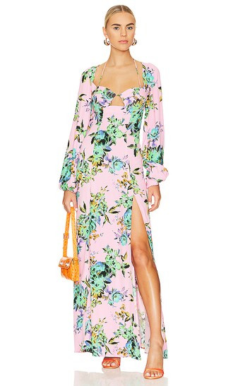 Mariah Maxi Dress in Candy Pink Bouquet | Revolve Clothing (Global)