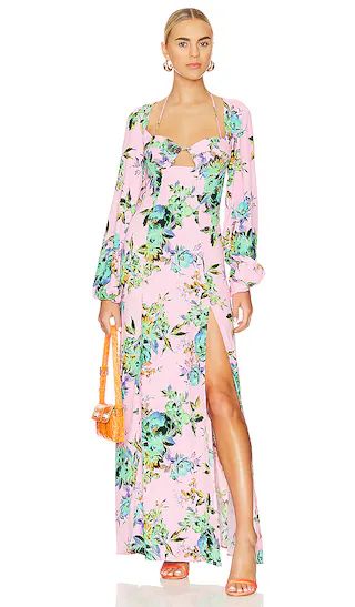 Mariah Maxi Dress in Candy Pink Bouquet | Revolve Clothing (Global)