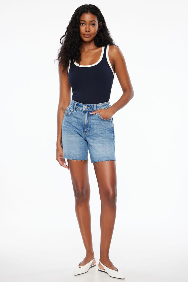 Heidi A-Line Denim Shorts | Dynamite Clothing