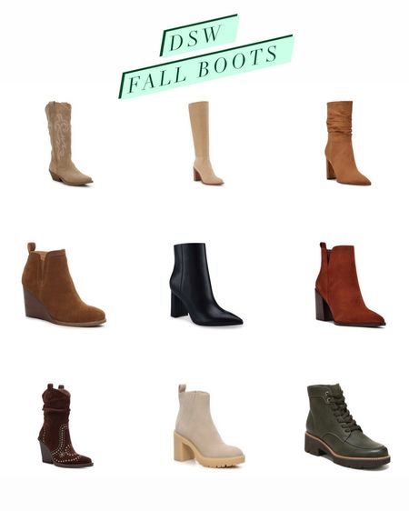 Fall boots from DSW 😍🍁🍂 // western boots// fall boot style// ankle bootie// platform boots// tall boots// 🍁🍂

#LTKSeasonal #LTKshoecrush #LTKstyletip