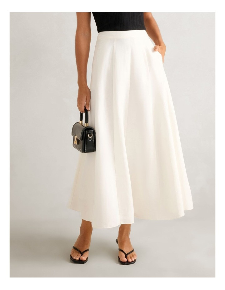 Forever New Georgina Godet Skirt in White 12 | Myer