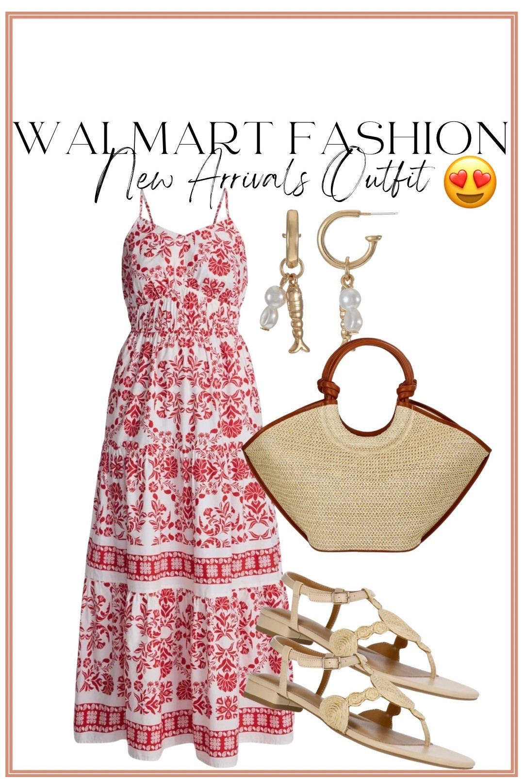 This Walmart maxi dress instantly gave me expensive resortwear vibes 😍❤️ The red and white print is SO pretty for summer vacations, beach dinners, brunch, family photos, or summer events!

Paired it with neutral sandals, the cutest woven straw bag, and these adorable coastal-inspired earrings for the perfect elevated summer outfit ☀️✨ This entire look looks so much more expensive than it actually is!

I love finding affordable Walmart fashion pieces that look designer-inspired while still being comfortable and easy to wear 👏 This dress is definitely one of those pieces that will sell fast!

#walmartfashion #maxidress #summerdress #resortwear #vacationstyle #walmartstyle #coastalstyle #beachvacation #summeroutfit #affordablefashion #strawbag #neutralsandals #momstyle #walmartfinds #elevatedstyle

#LTKootd