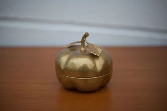 Vintage brass pumpkin, decorative pumpkin, brass box, trinket box, brass pumpkin | Etsy (US)
