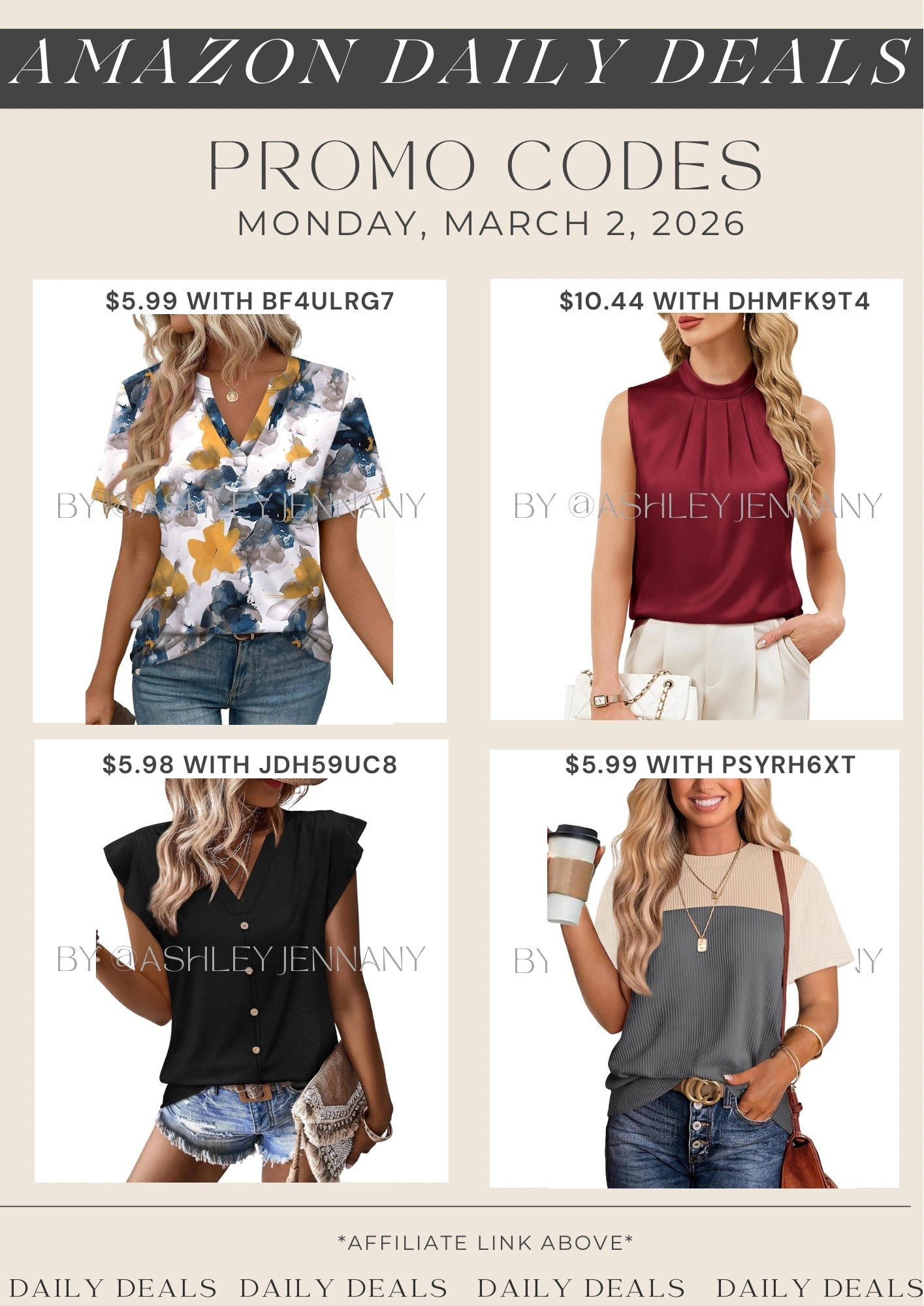 Amazon fashion deals on these spring tops 

#LTKSeasonal #LTKMidsize #LTKSaleAlert