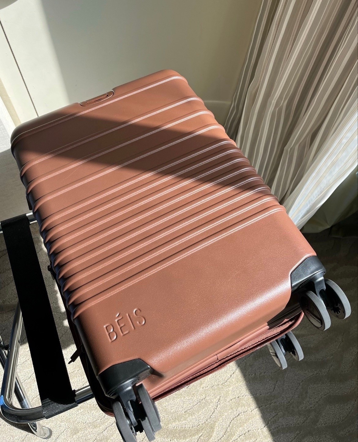 m Reasons why I love my @beistravel luagge: (I even treated myself to a matching check in too!) 
- quality is top tier, the wheels glide so smoothly and all the zippers etc are so sturdy
- automatic weight indicator, when held from the side handle it will flash red if over 50lbs (genius)
- amount of room these carryons look small but hold so much stuff and all the rollers come with expand option so you can shop on your trip and bring more home! 
- all the rollers come with 2 dust bags for shoes/dirty laundry 

If you’re looking for new luggage we highly recommend BEIS! 

#LTKMothersDay #LTKFestival #LTKTravel