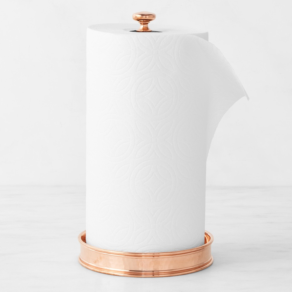 Williams Sonoma Hammered Copper Paper Towel Holder | Williams-Sonoma