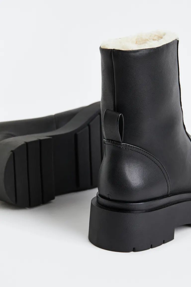 Warm-lined Zip-front Boots | H&M (US + CA)