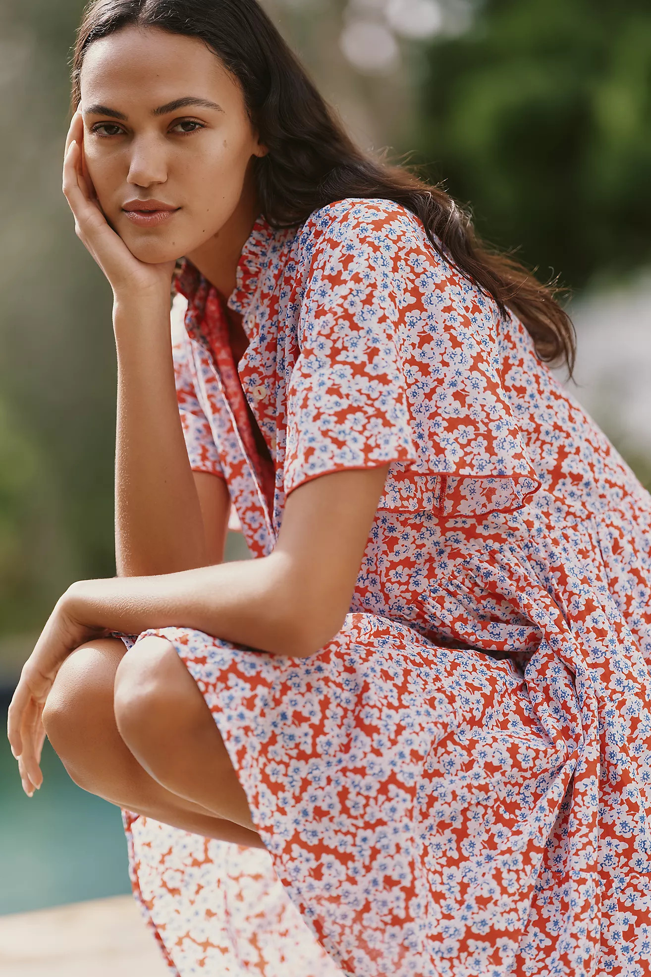 Ro's Garden Vibeka Short-Sleeve Mini Dress | Anthropologie (US)