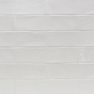 Catalina White 3 in. x 12 in. x 8 mm Ceramic Wall Subway Tile (44-Pieces 10.76 sq.ft./case) | The Home Depot