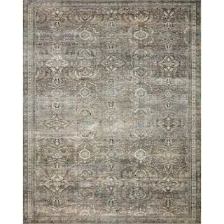 LOLOI II Layla Antique/Moss 5 ft. x 7 ft. 6 in. Traditional 100% Polyester Area Rug-LAYLLAY-13ANM... | The Home Depot