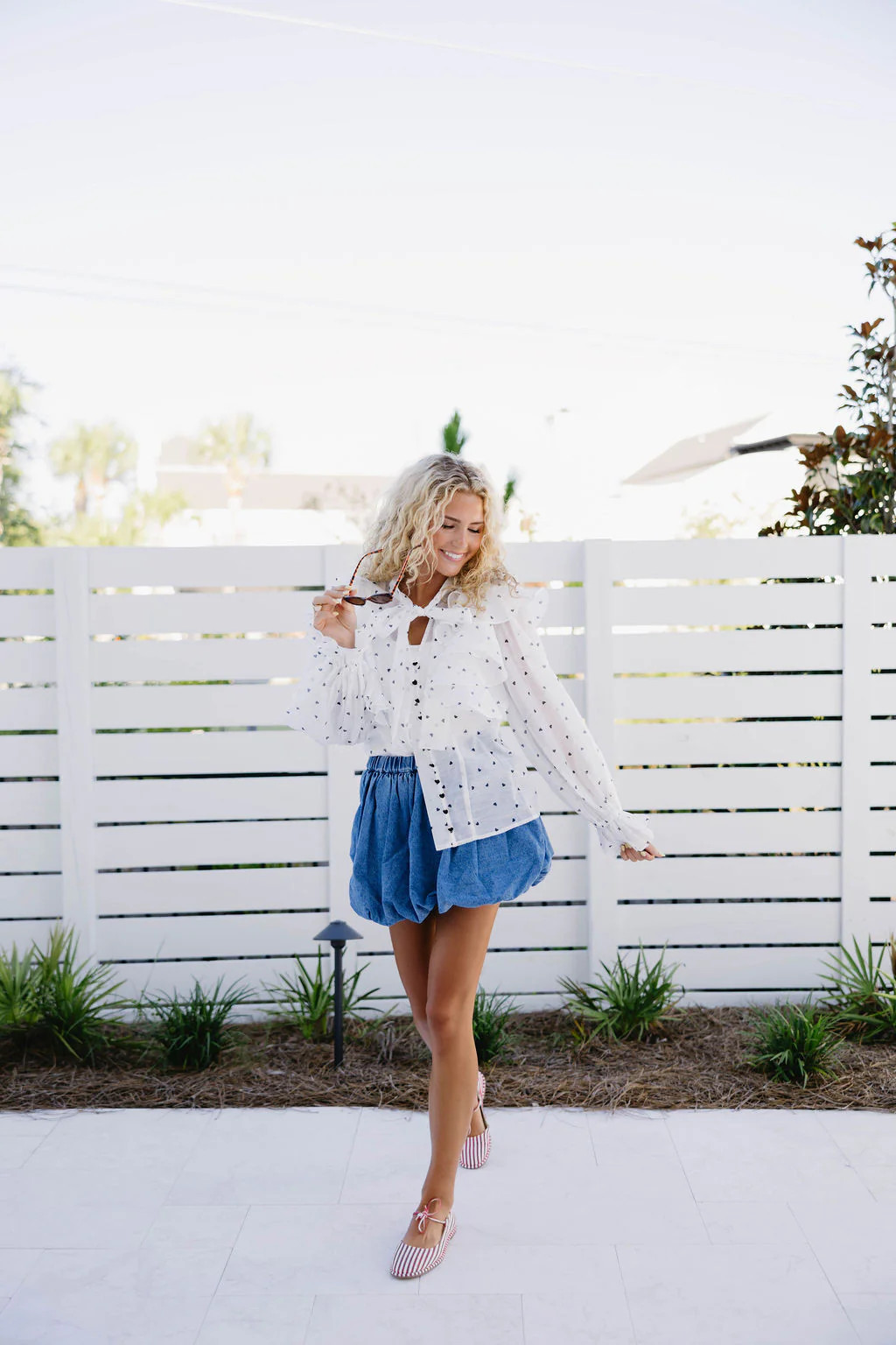 In Love Heart Top - White | Triple Threads