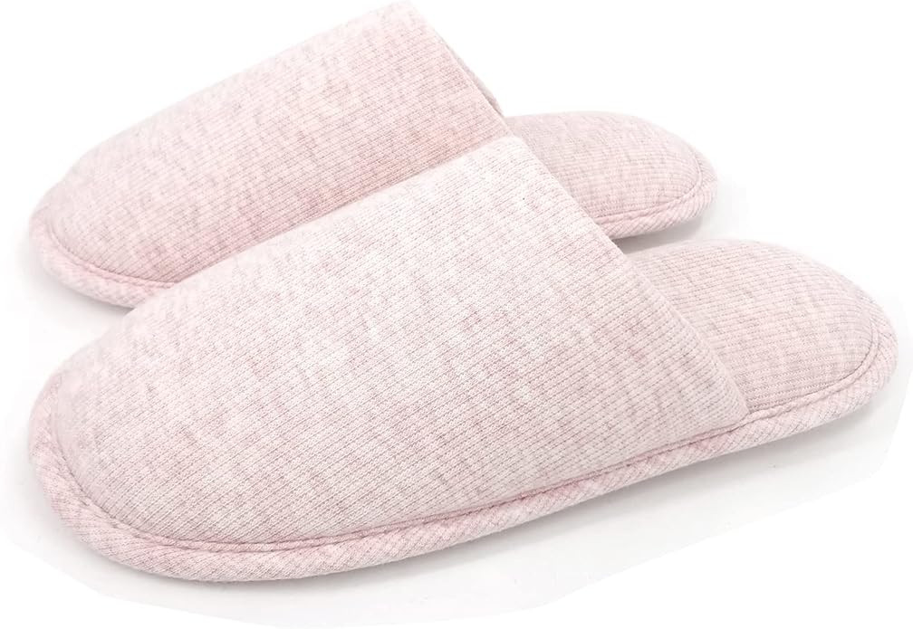 ofoot Womens Indoor Memory Foam Cotton Scuff Slippers Slip On Summer House Shoes Flats Breathable... | Amazon (US)