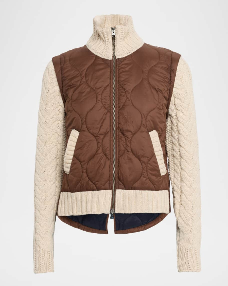 Veronica Beard Patra Mixed-Media Jacket | Neiman Marcus