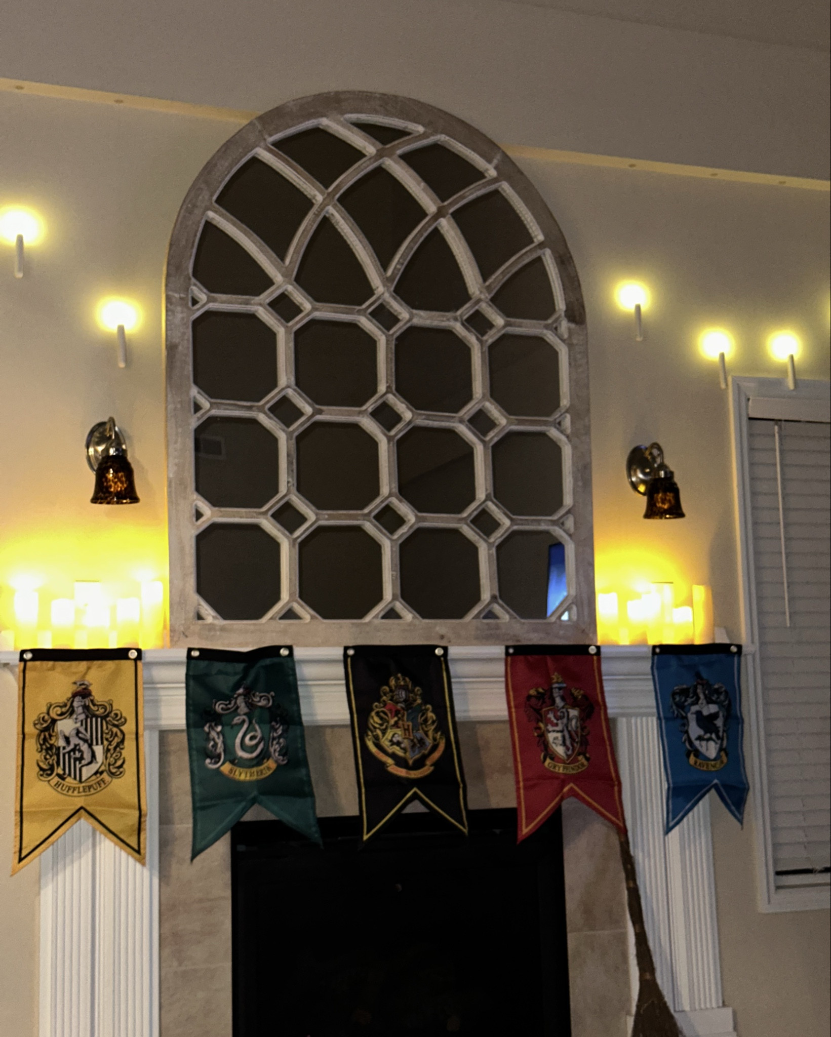 It’s hard to capture the glow, but our Harry Potter movie marathon week turned out so good.
Started off by turning our living room into the Hogwarts castle and then of course we had the trolley cart come with treats, butter beer, womping Willow bread, sorting hat, waffles, apples with caramel dip, and golden snitch truffles. 

#LTKHalloween #LTKSeasonal #LTKFamily