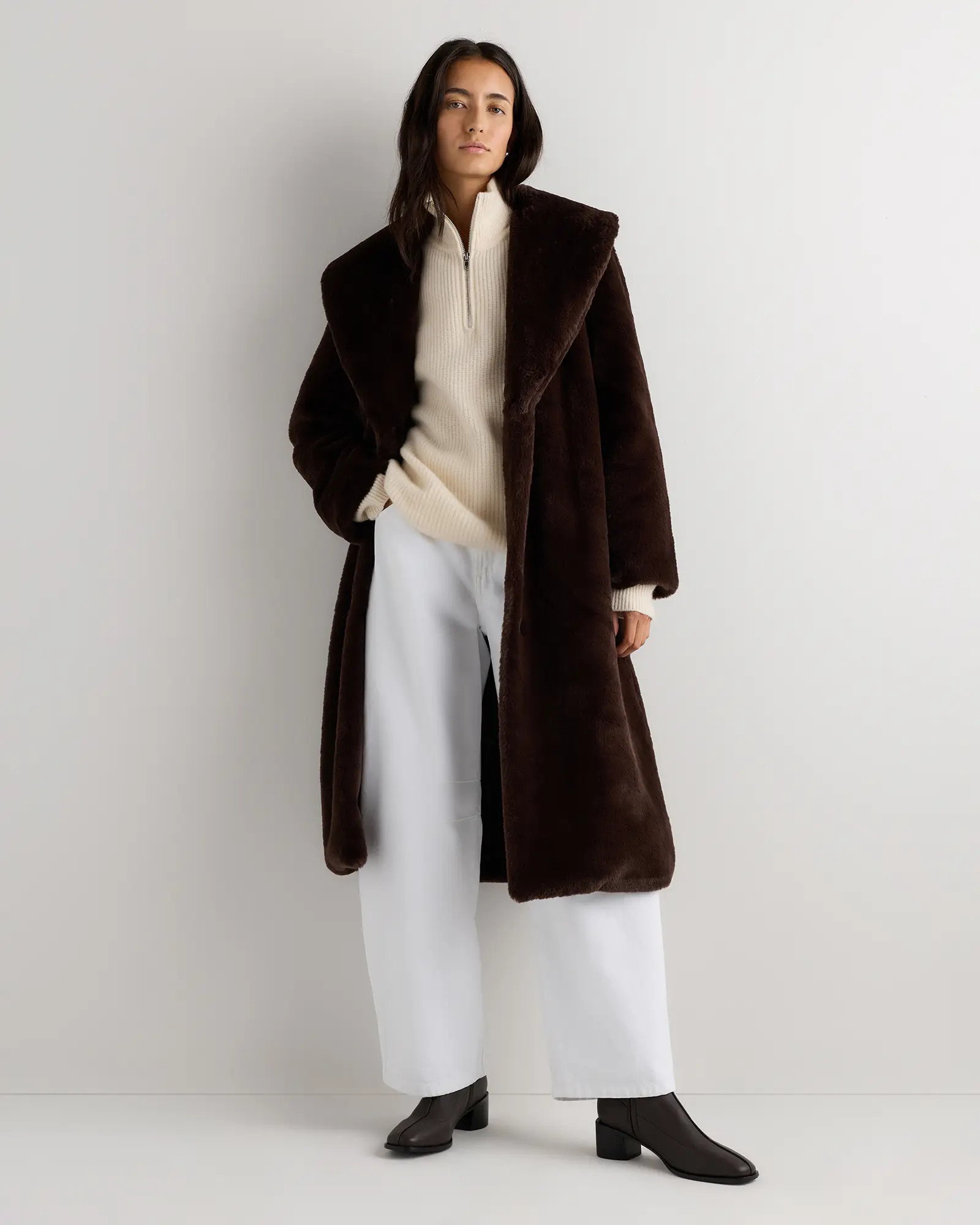 Faux Fur Maxi Wrap Coat | Quince