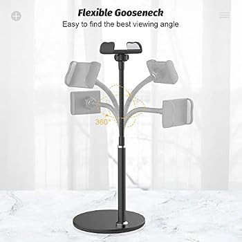 Cell Phone Stand, Adjustable Height & Angle Phone Holder Gooseneck Flexible Arm Universal Phone S... | Amazon (US)