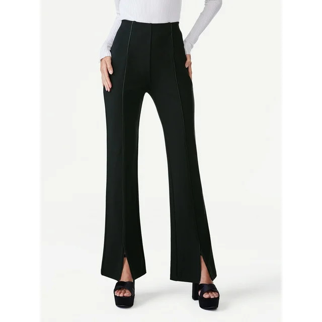 Scoop Women's Flared Leg Ponte Pants, Sizes XS-2XL | Walmart (US)