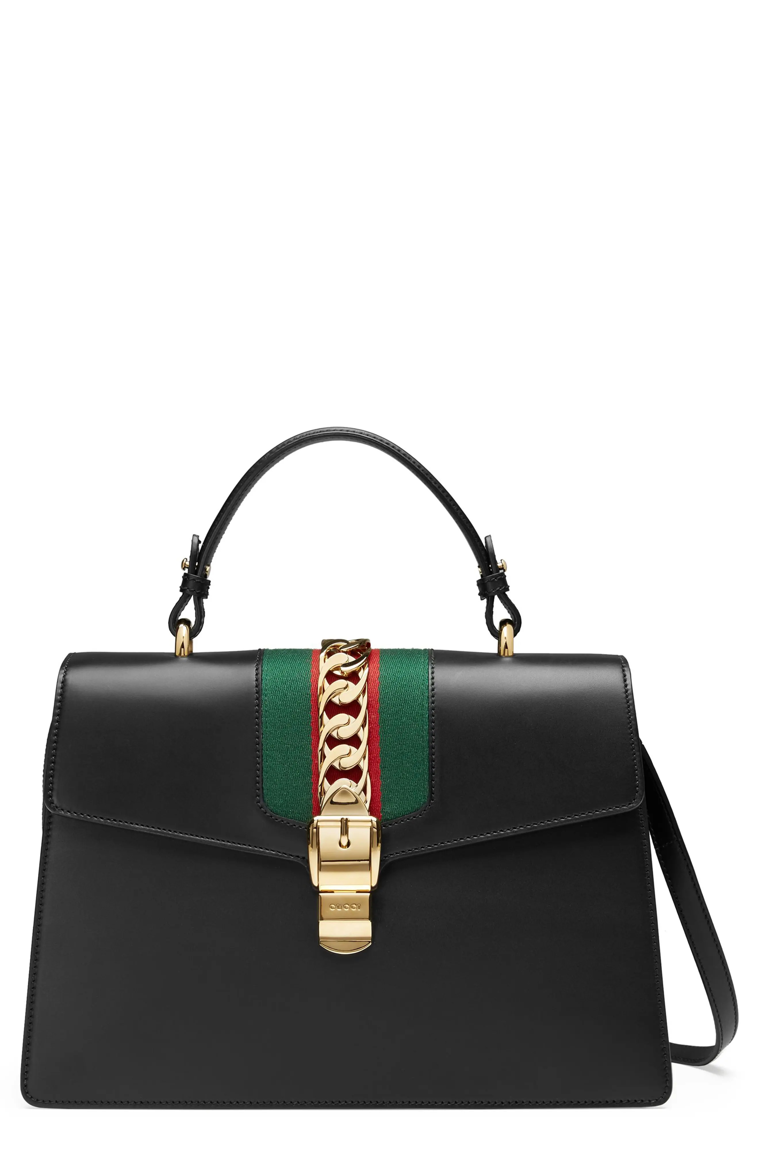 Gucci Sylvie Top Handle Leather Shoulder Bag - | Nordstrom