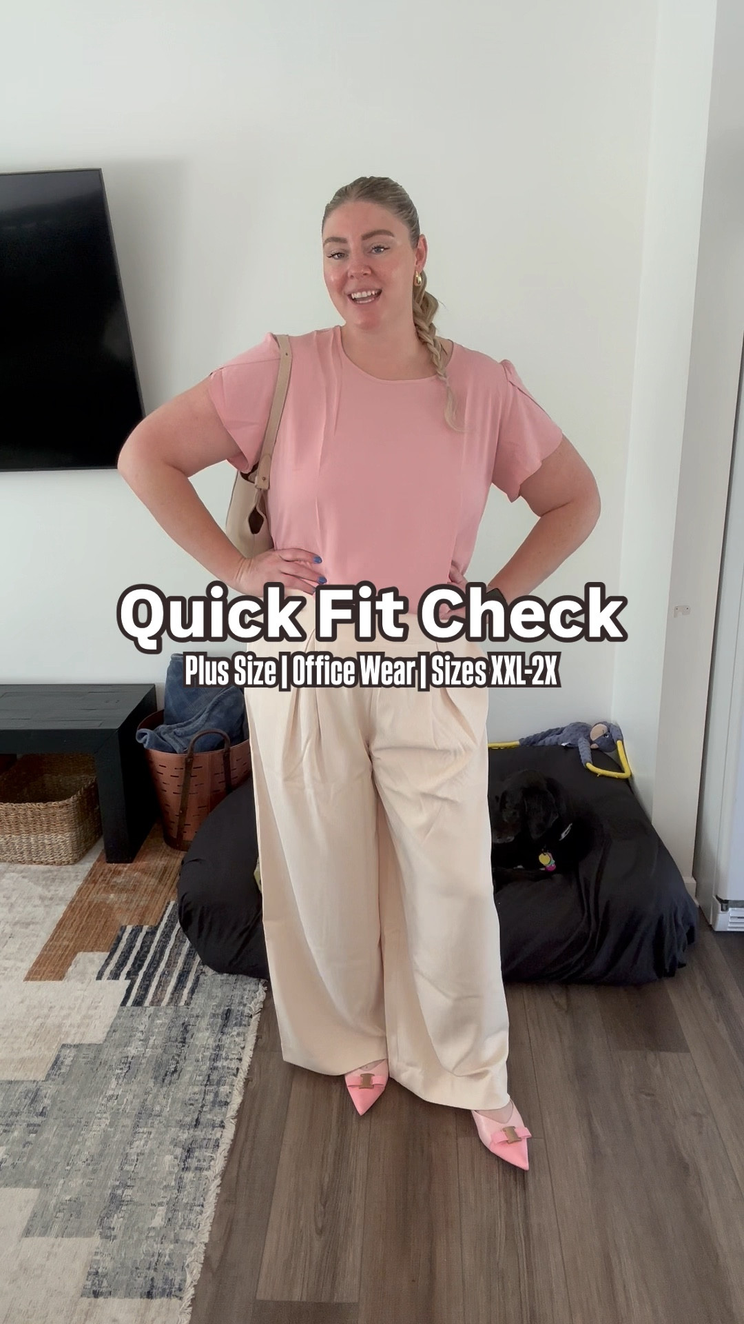 Office wear quick fit check! Heading into the office today, and am feeling FINE! Cannot believe how long these wide leg trousers are on me!

Size details:
Shoes - 11.5US (size up if you can, they are a little snug)
Trousers - XXL
Blouse - XXL

Work wear, office wear, office fit, business attire, business casual, flats, ballet flats, summer fashion, curvy, plus size, tall, tall trousers, tall pants, long pants, affordable fashion 

#LTKPlusSize #LTKMidsize #LTKStyleTip