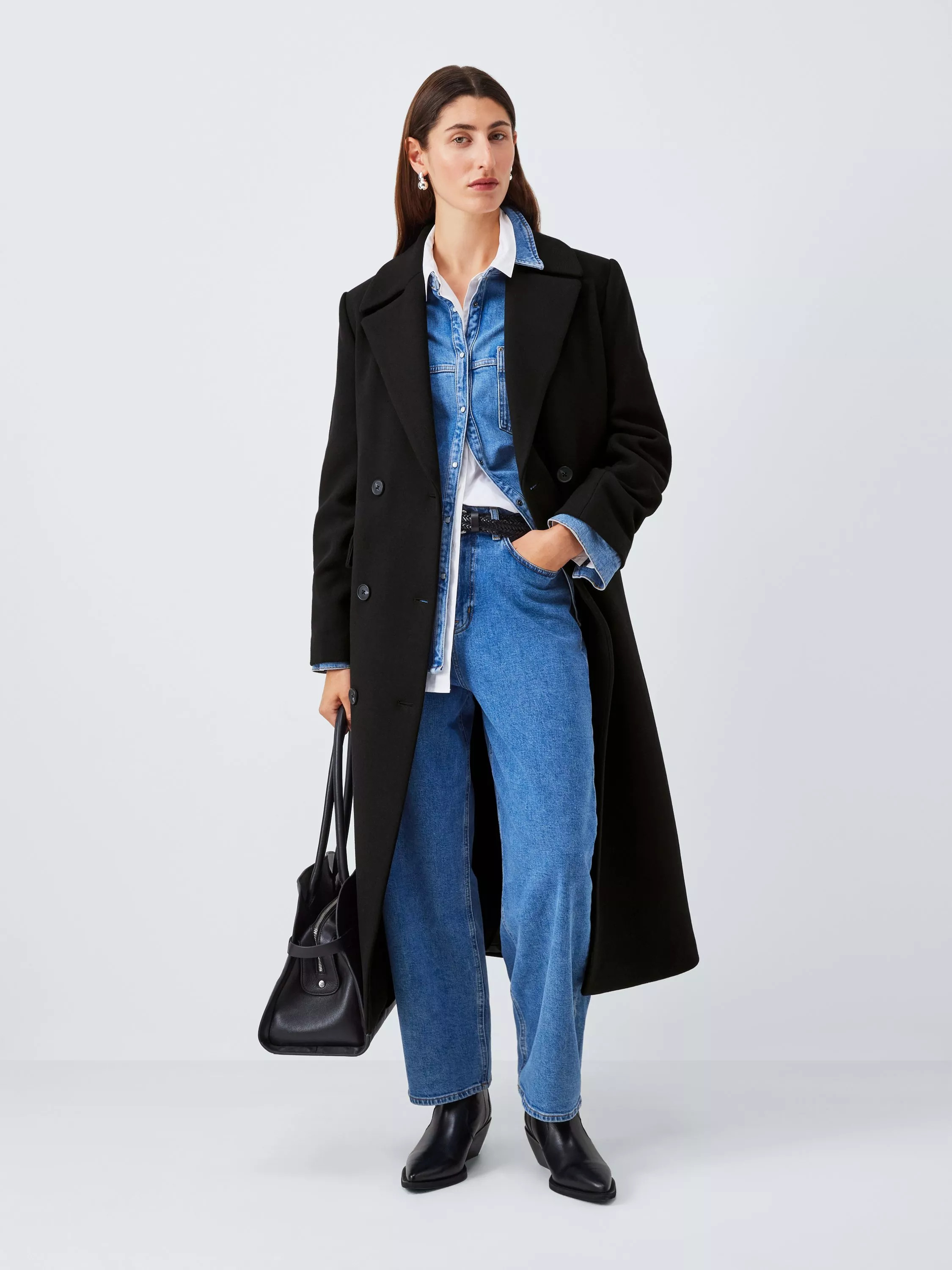 John Lewis Double Breasted Wool Blend Coat | John Lewis (UK)