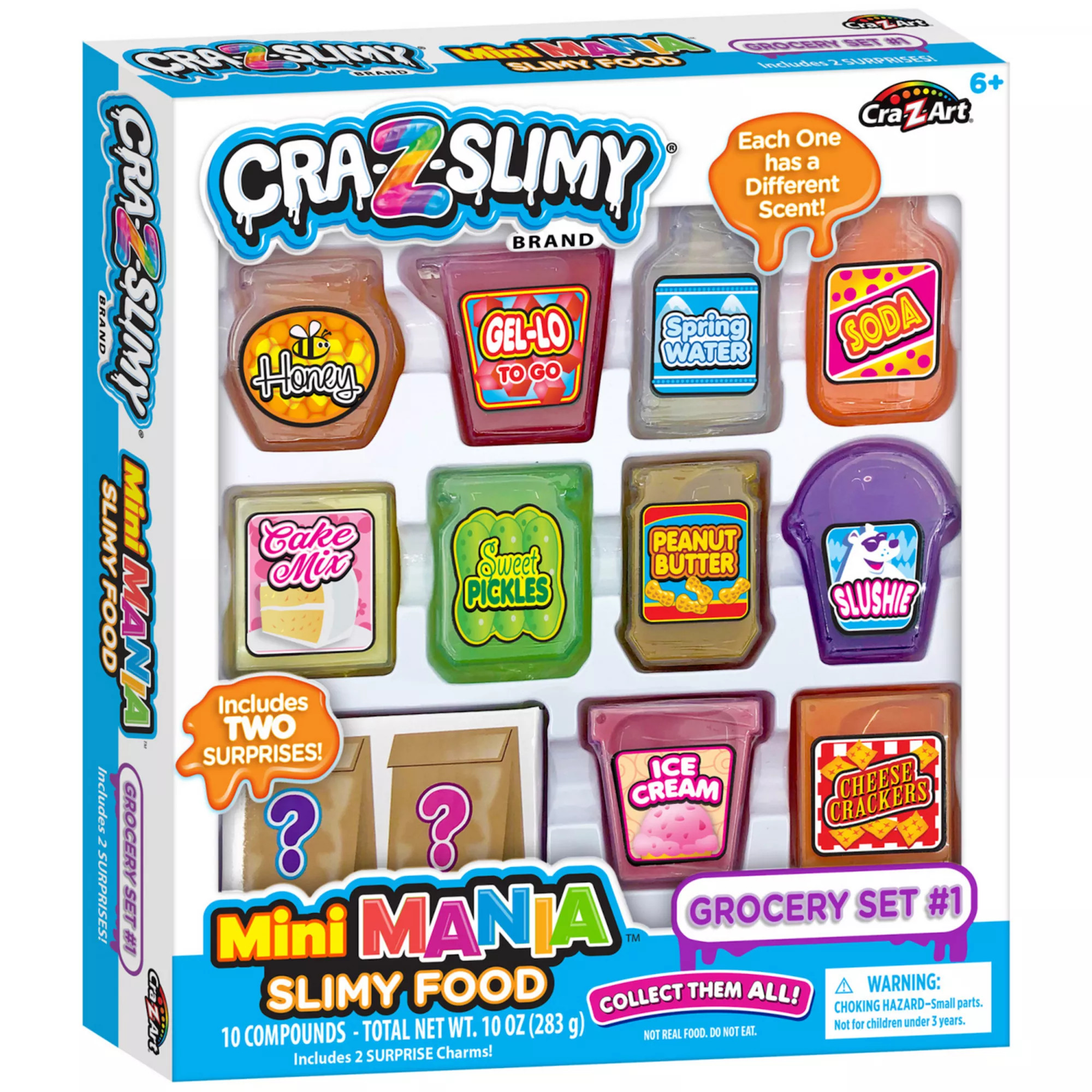 Cra-Z-Art Cra-Z-Slimy: Mini Mania Slimy Food Grocery Set #1 - 10 Non-Toxic Scented Multicolor Toy... | Kohl's