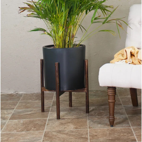 Brantner Ceramic Pot Planter with Plant Stand | Wayfair North America