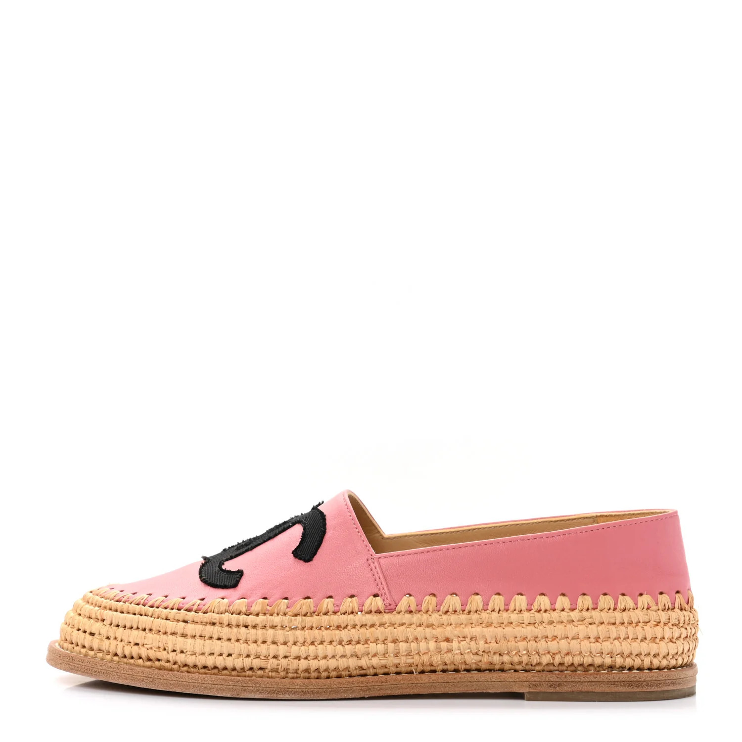 CHANEL Lambskin Grosgrain CC Espadrilles 35 Pink | FASHIONPHILE | Fashionphile