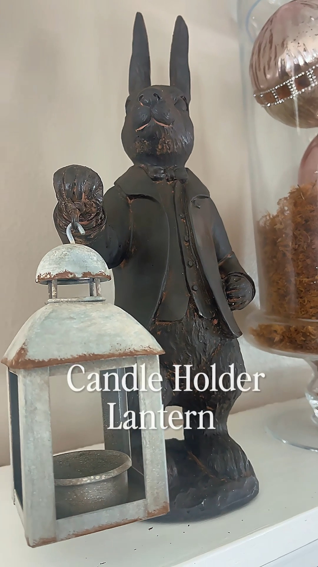 Elevated Style on Amazon Budget 💝 This vintage inspired resin bunny figurine is perfect for Easter and classy enough to keep out all year.  French Country Cottage Decor this guy is heavier and beautiful quality.  Add a tea light in the candle holder lantern. 🐇 

#LTKmomlife #LTKHome #LTKOver40
