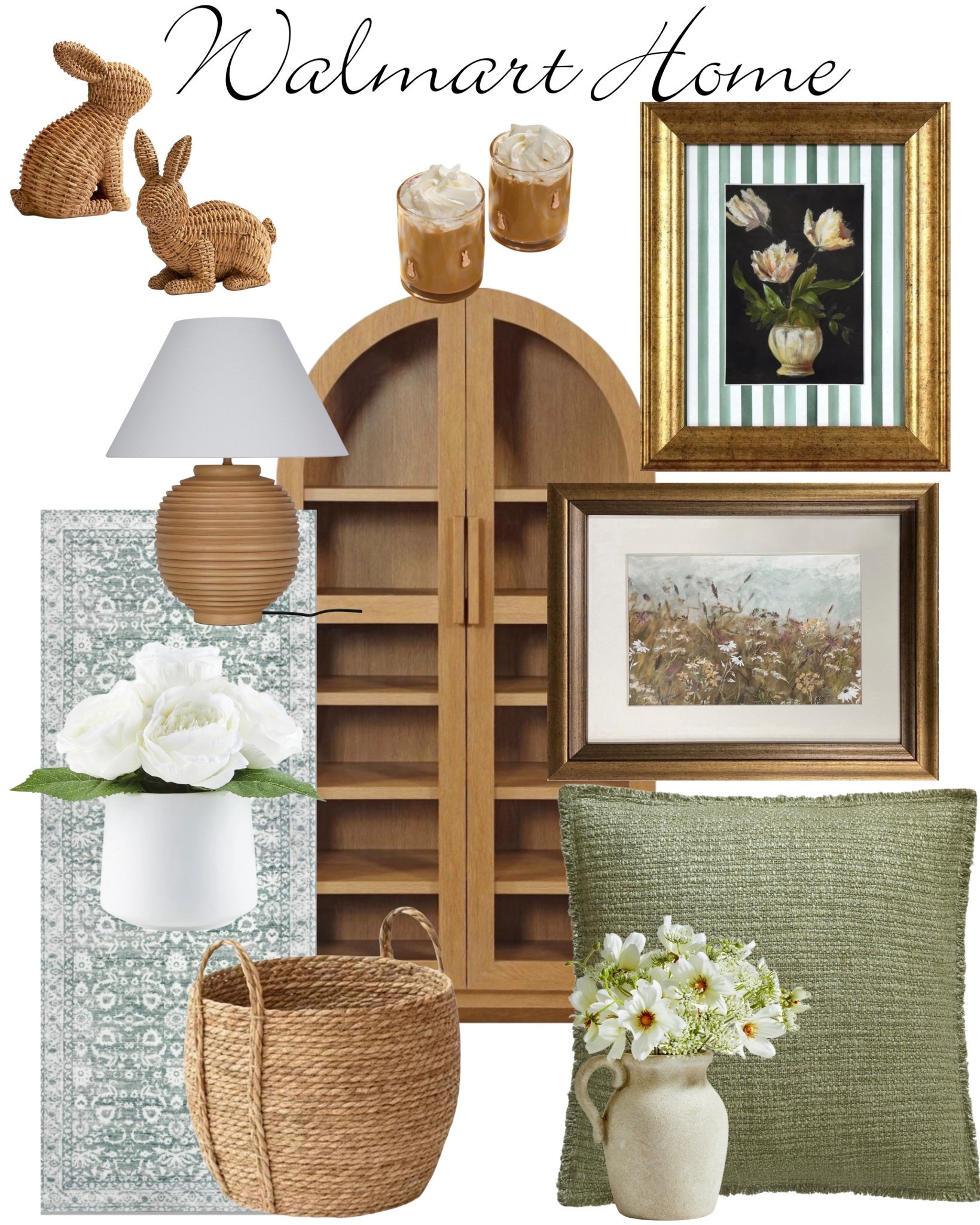 Spring refresh finds from Walmart Home 🌿 — cozy, neutral, and so affordable. I’m loving the wood cabinet, sage green pillow, woven basket, ceramic lamp, and gold framed art for an easy cottage-inspired update. These pieces add warmth, texture, and that light, fresh feel I always want this time of year — without the high price tag. Perfect for a spring living room refresh, cozy home decor, and budget-friendly decorating ✨

Shop my Walmart home decor, spring decor, neutral decor, farmhouse style, cottage style, and living room styling finds in my LTK 🤍
