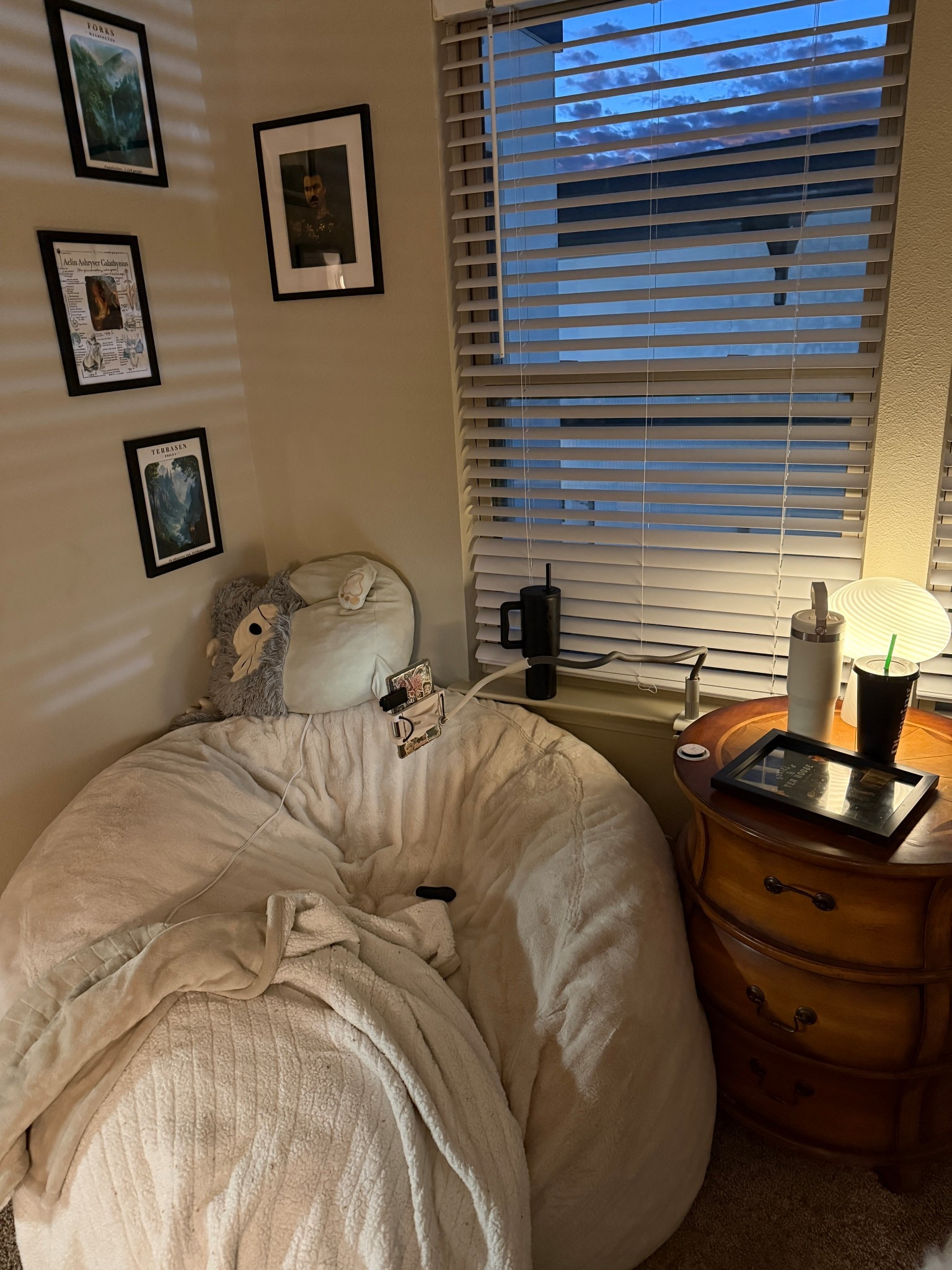 Cozy reading corner 🤍🫧🎧

The bean bag I have is in plush faux fur tan

#LTKHome #LTKFindsUnder50 #LTKSpringSale