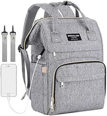 Diaper Bag Backpack, Mokaloo Large Baby Bag, Multi-functional Travel Back Pack, Anti-Water Matern... | Amazon (US)