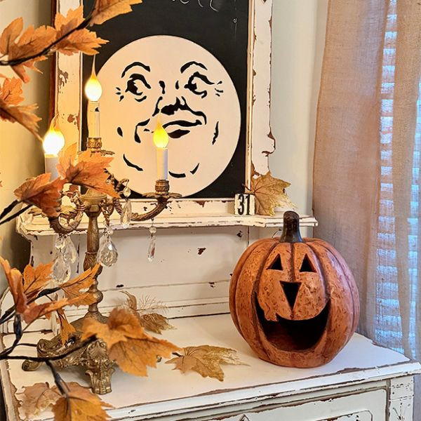 Decorative Big Mouth Tabletop Jack O Lantern | Antique Farm House
