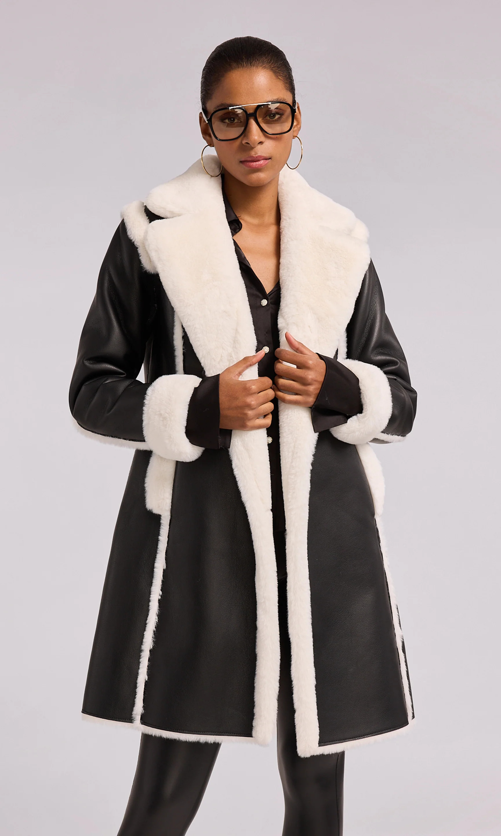 Vienna Faux Fur Shearling Coat | Generation Love