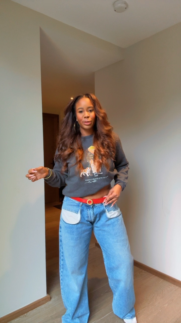 @harrods got me 😡 Wearing a polo bear sweatshirt (boys X-Large), Maison Margiela jeans (size 46), Celine belt, and my custom sambas! Perfect for this dreary London weather! 

#LTKootd #LTKstorytime #LTKOver40