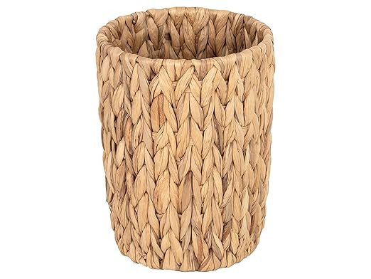 StorageWorks Wicker Waste Basket, Small Trash Can, Wicker Trash Basket with Handwoven Water Hyaci... | Amazon (US)