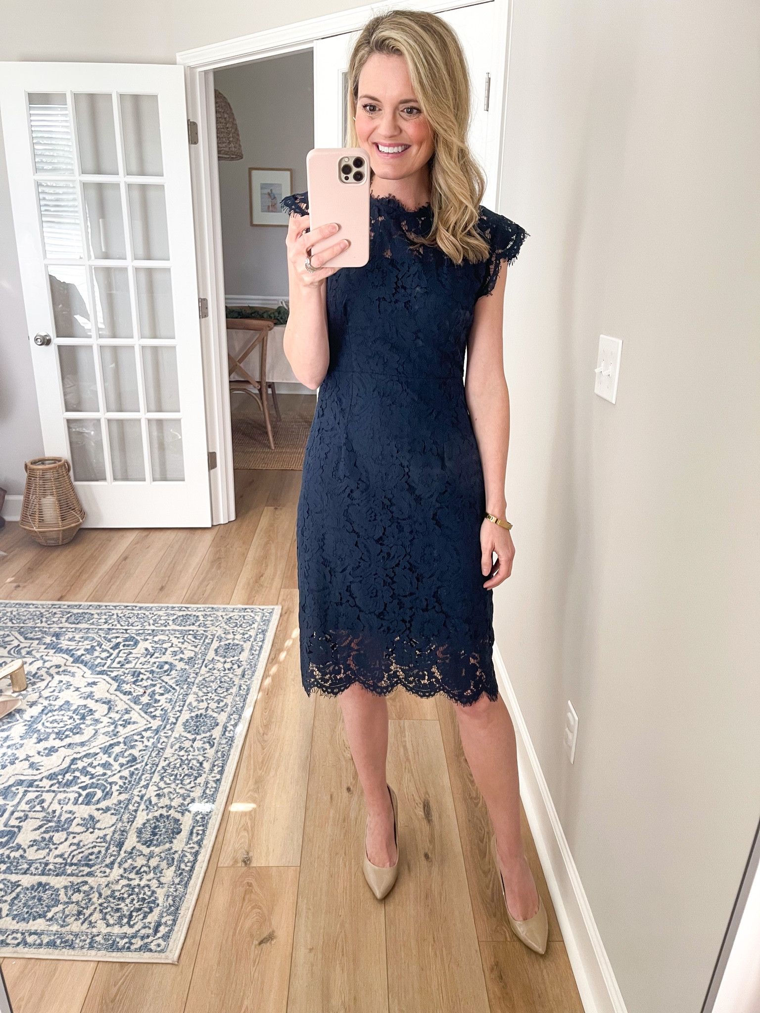 This lace dress is perfect for a holiday party! Wearing the size small 

#LTKSeasonal #LTKHoliday #LTKstyletip