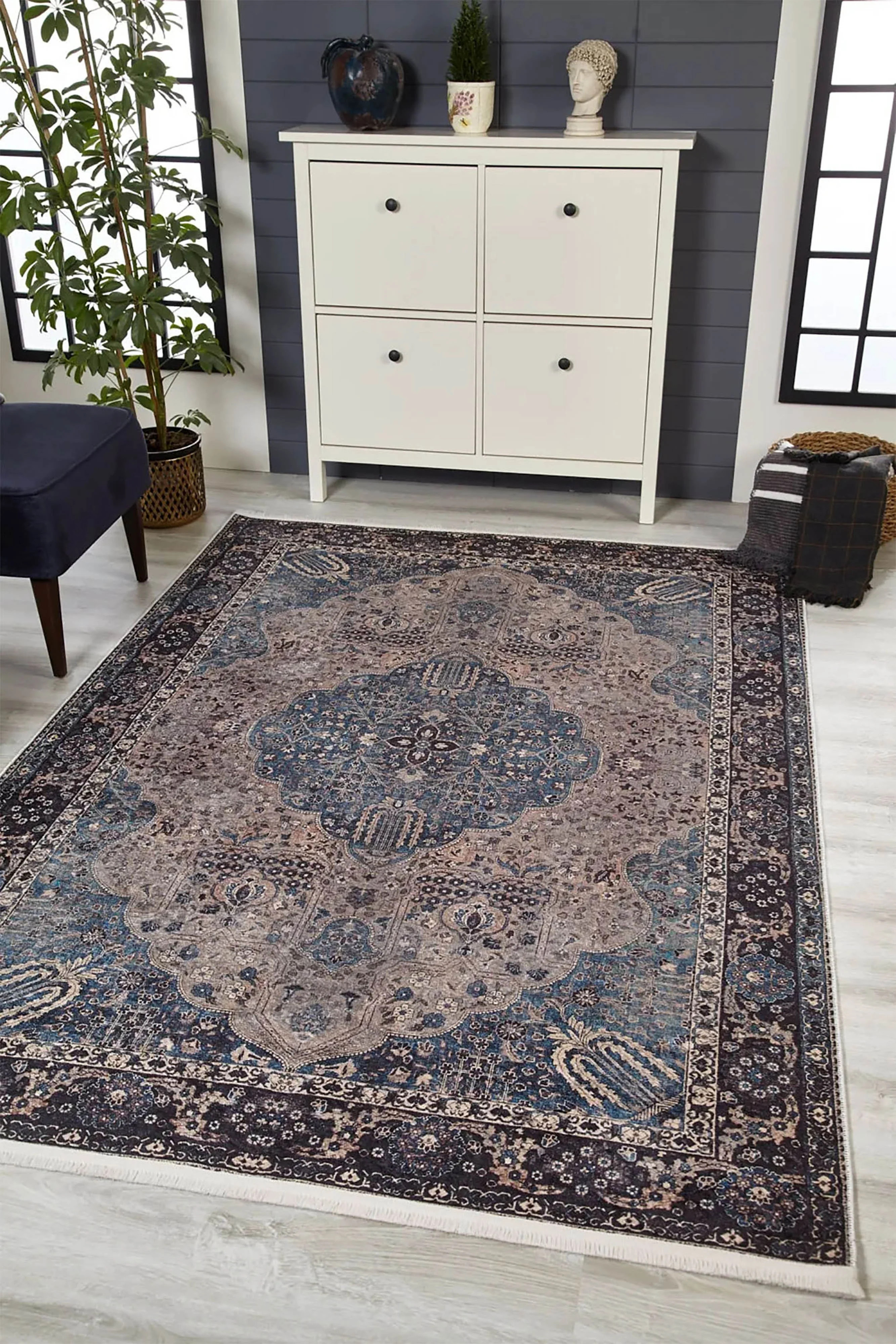 Raina Turkish Medallion Traditional Oriental Rug | Fame Rugs