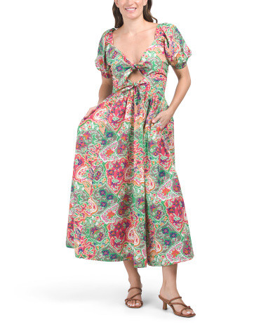 Reza Bow Front Midi Dress | TJ Maxx