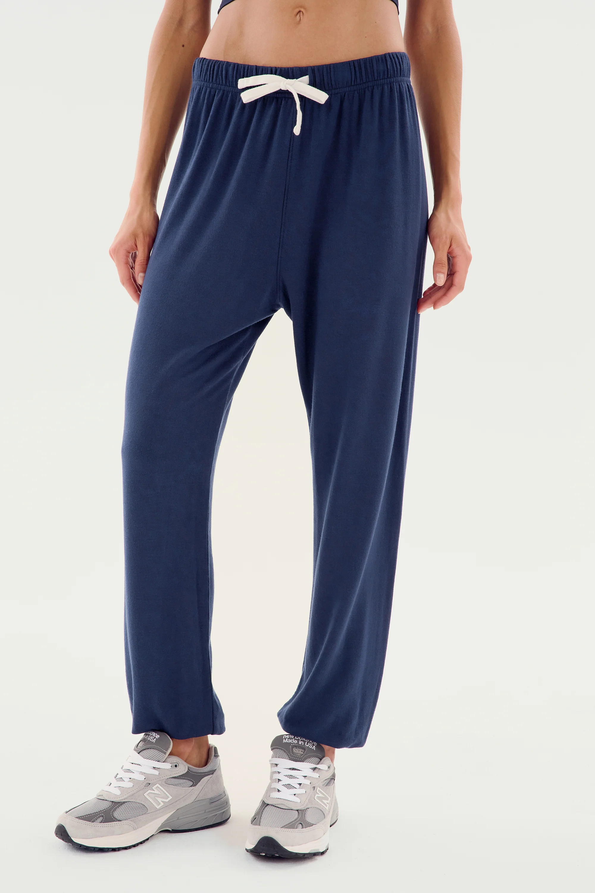Andie Oversized Fleece Sweatpant - Indigo | SPLITS59 | Splits59.com
